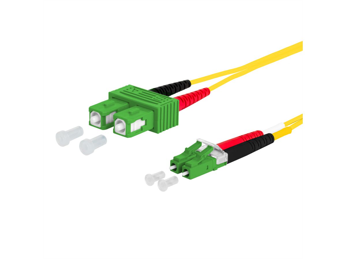 METZ CONNECT OpDAT patch cord, SC-D APC/LC-D APC OS2, 2 m