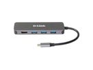 D-Link DUB-2333 5-in-1 USB-C hub met HDMI/voeding