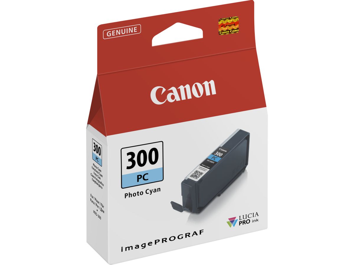 Canon PFI-300PC Photo Cyan Ink Cartridge