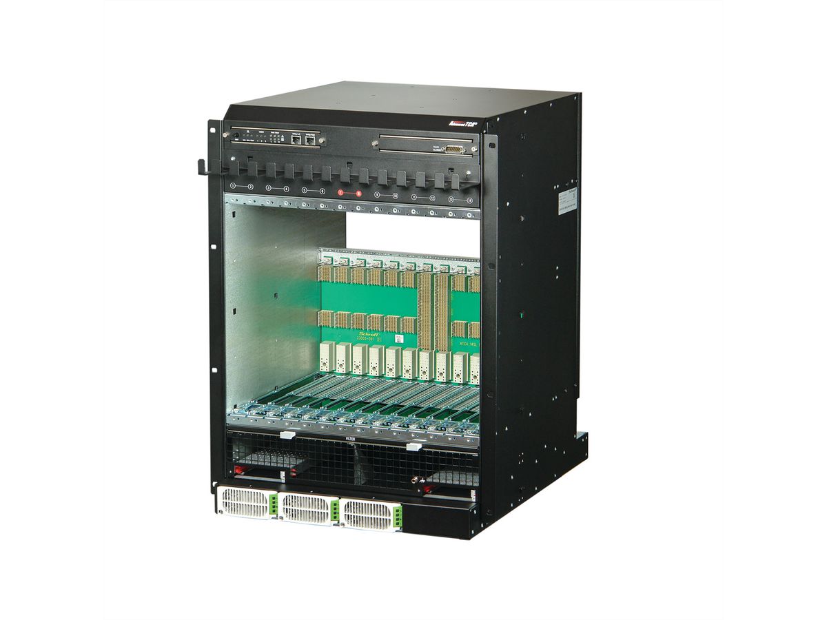 SCHROFF ATCA Systeem 300/40 Series, 14 Slot, AC, Dual Star, Radial IPMB