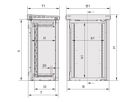 SCHROFF Outdoor Unibody Cabinet With Single Door, 930H 16 U, 700W 500D