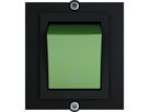 BACHMANN frame 1x schakelaar 2-polig groen , Stroom 1,0m AEH