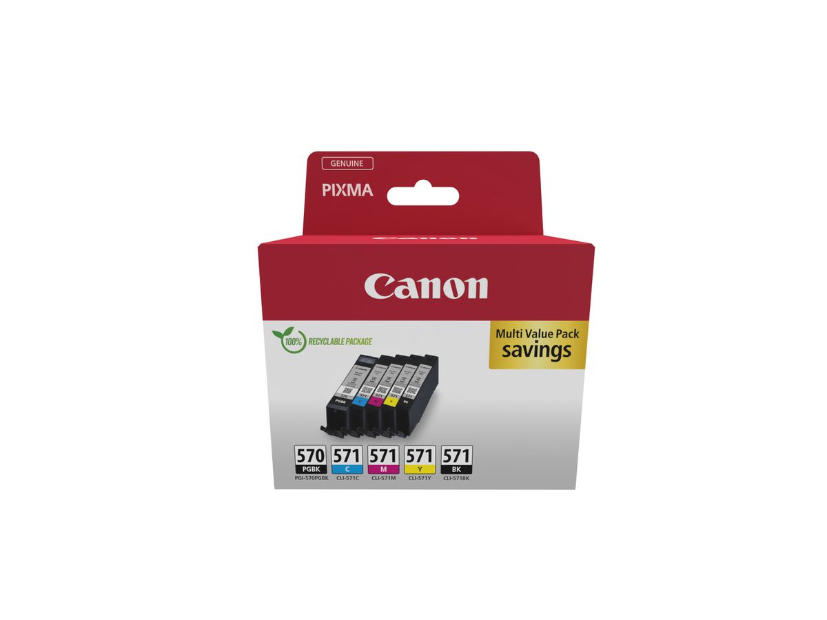 Canon 0372C006 ink cartridge 5 pc(s) Original Black, Cyan, Magenta, Yellow