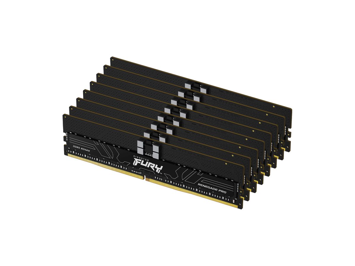 Kingston Technology FURY 256GB 5600MT/s DDR5 ECC Reg CL36 DIMM (Kit of 8) Renegade Pro XMP