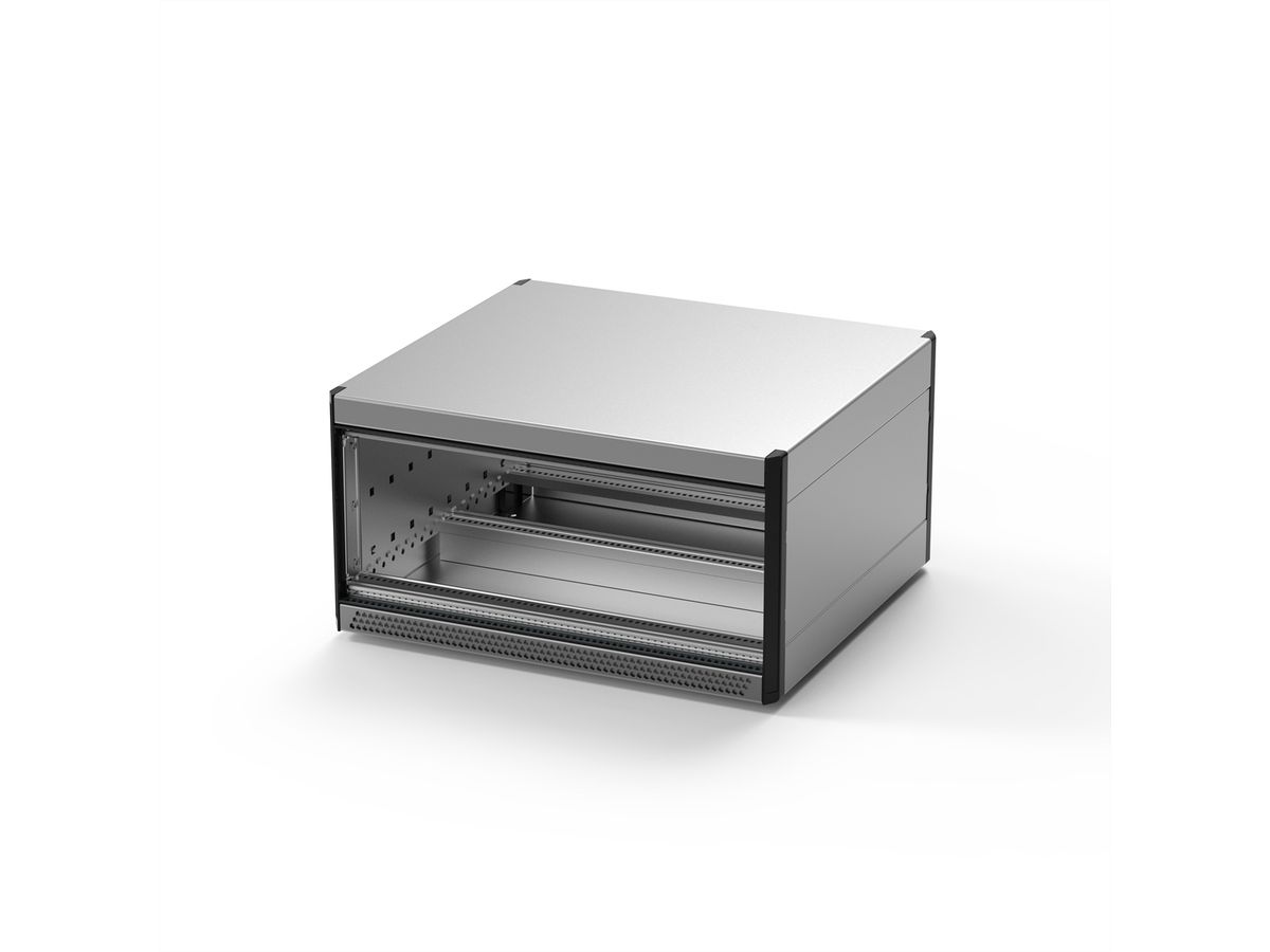 SCHROFF RatiopacPRO AIR Complete Case, Desktop, Shielded, Front Trim, 3/4 U, 28 HP, 255 mm