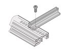 SCHROFF Guide Rail Accessory Type for Heavy PCBs, Extra Strong, Aluminum, 280 mm, 2 mm Groove Width, Silver