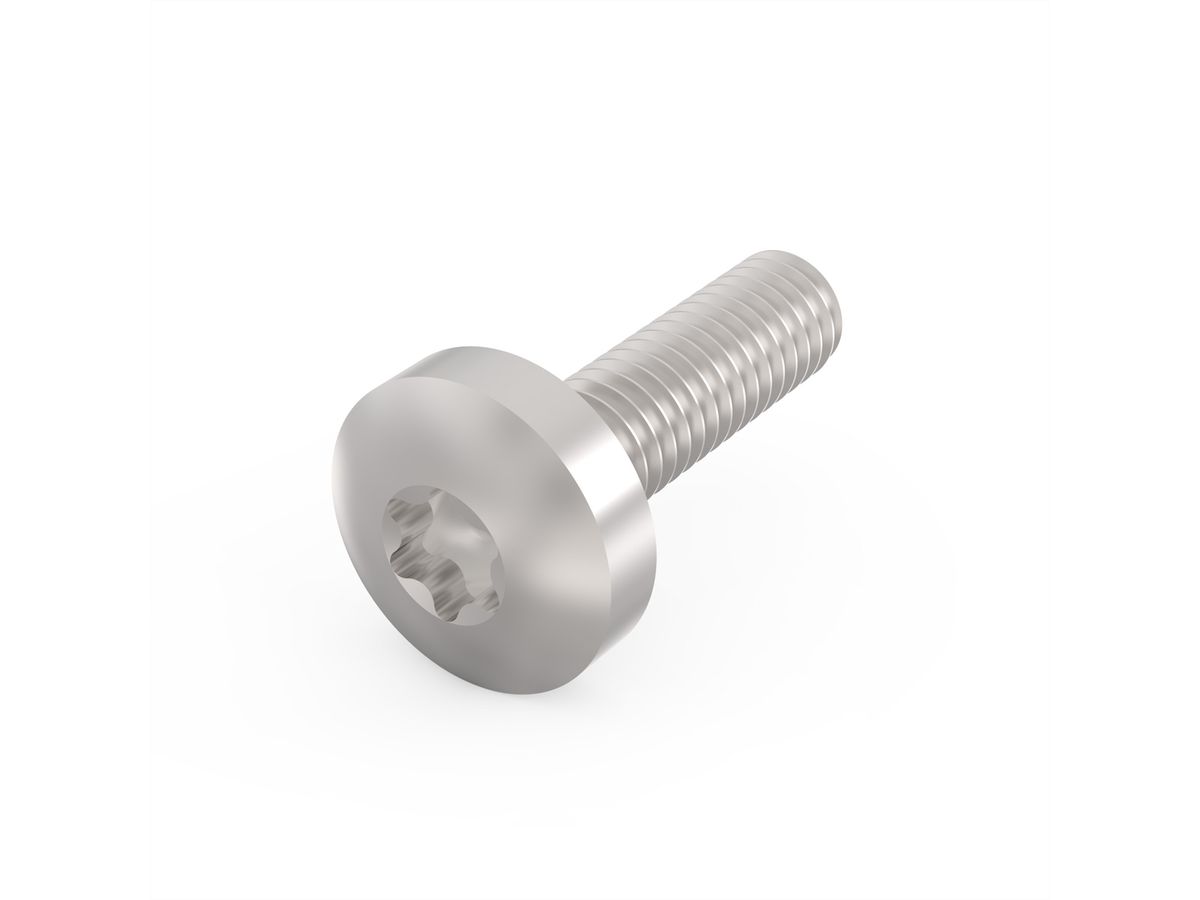 SCHROFF Panhead Screw, Torx, GND Function, Steel Zinc Plated, M4 × 14 mm, 100 Pieces