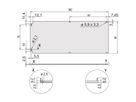SCHROFF Front Panel, Shielded, Side Hinged, 6 U, 84 HP, 2.5 mm, Al, Front Anodized, Rear Conductive