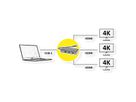 VALUE Multi-Display Adapter USB Type C - 3x HDMI , Multi-Stream 4K