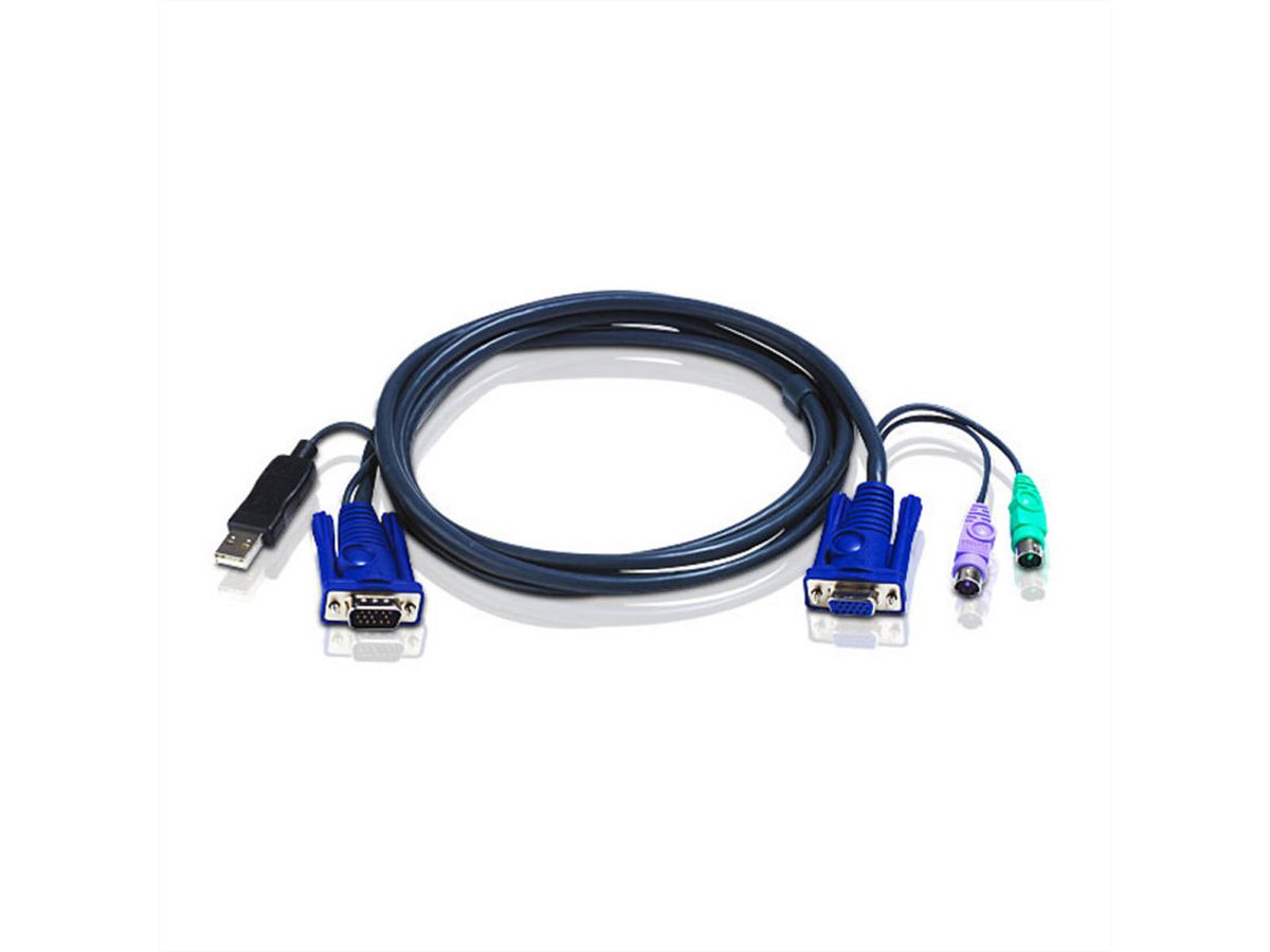 ATEN 2L-5503UP USB KVM Kabel , zwart, 3 m
