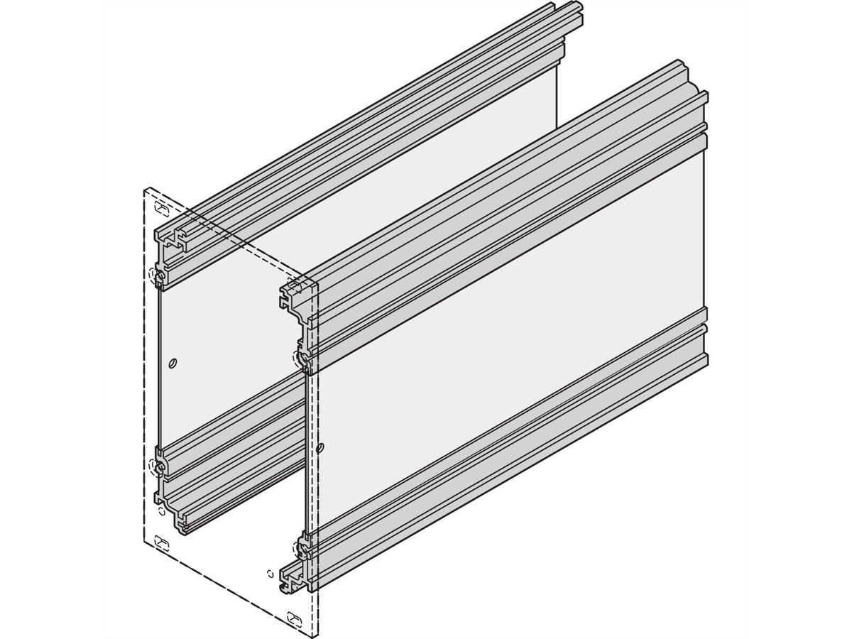 SCHROFF Insteekmodule type frame Hoekprofiel zijpaneel, printdiepte 160 mm