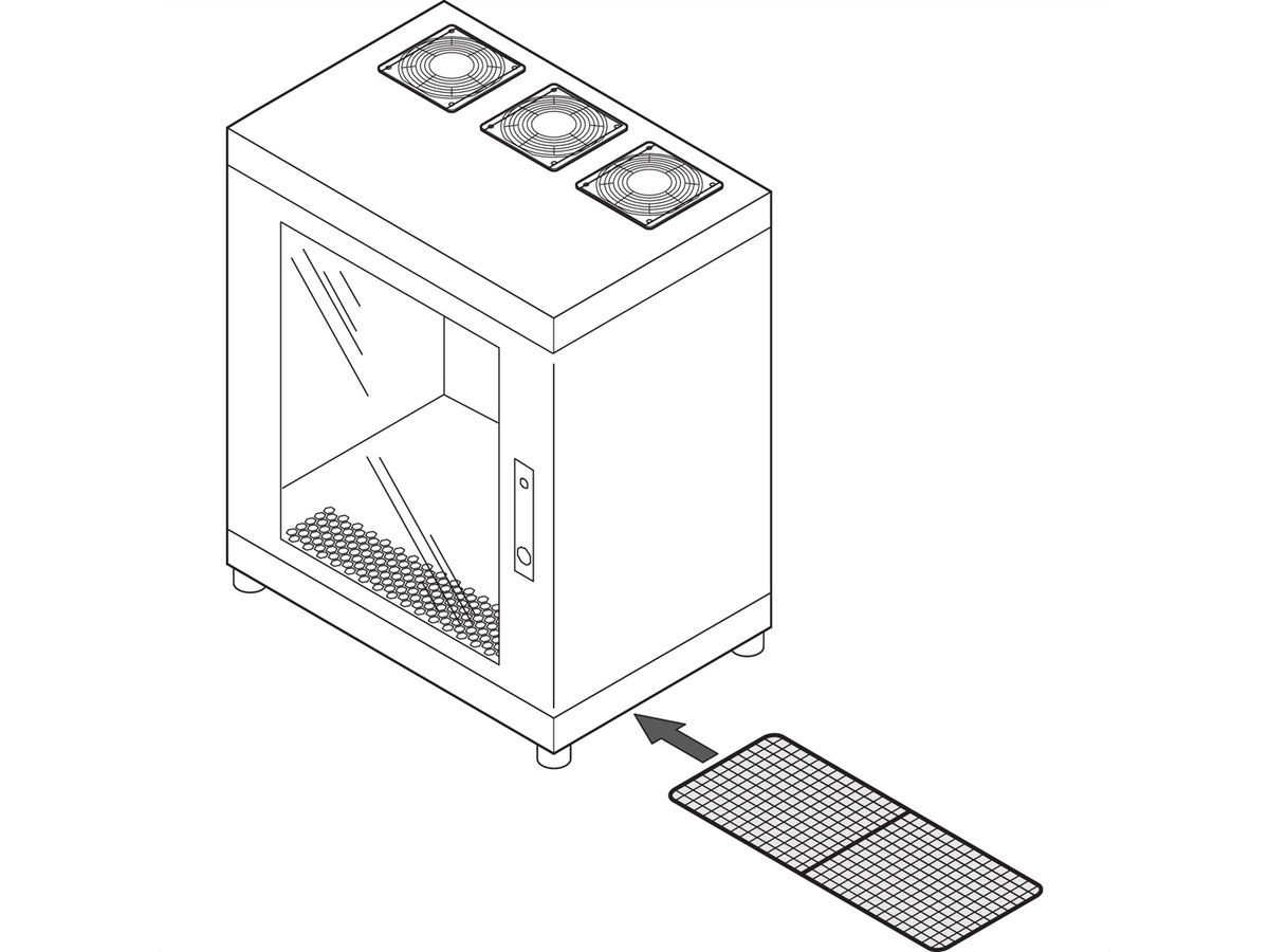 SCHROFF Epcase Luchtfiltermatten voor 19'' 500-600D koffer (x3)