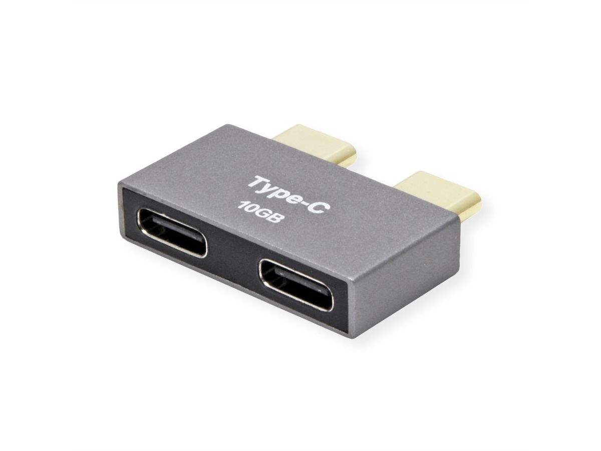 ROLINE USB 3.2 Gen 2 Adapter, 2x USB type C - 2x type C, M/F, zilver