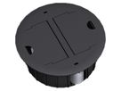BACHMANN Exit Point black RAL9005, Cable aperture for hollow floors black