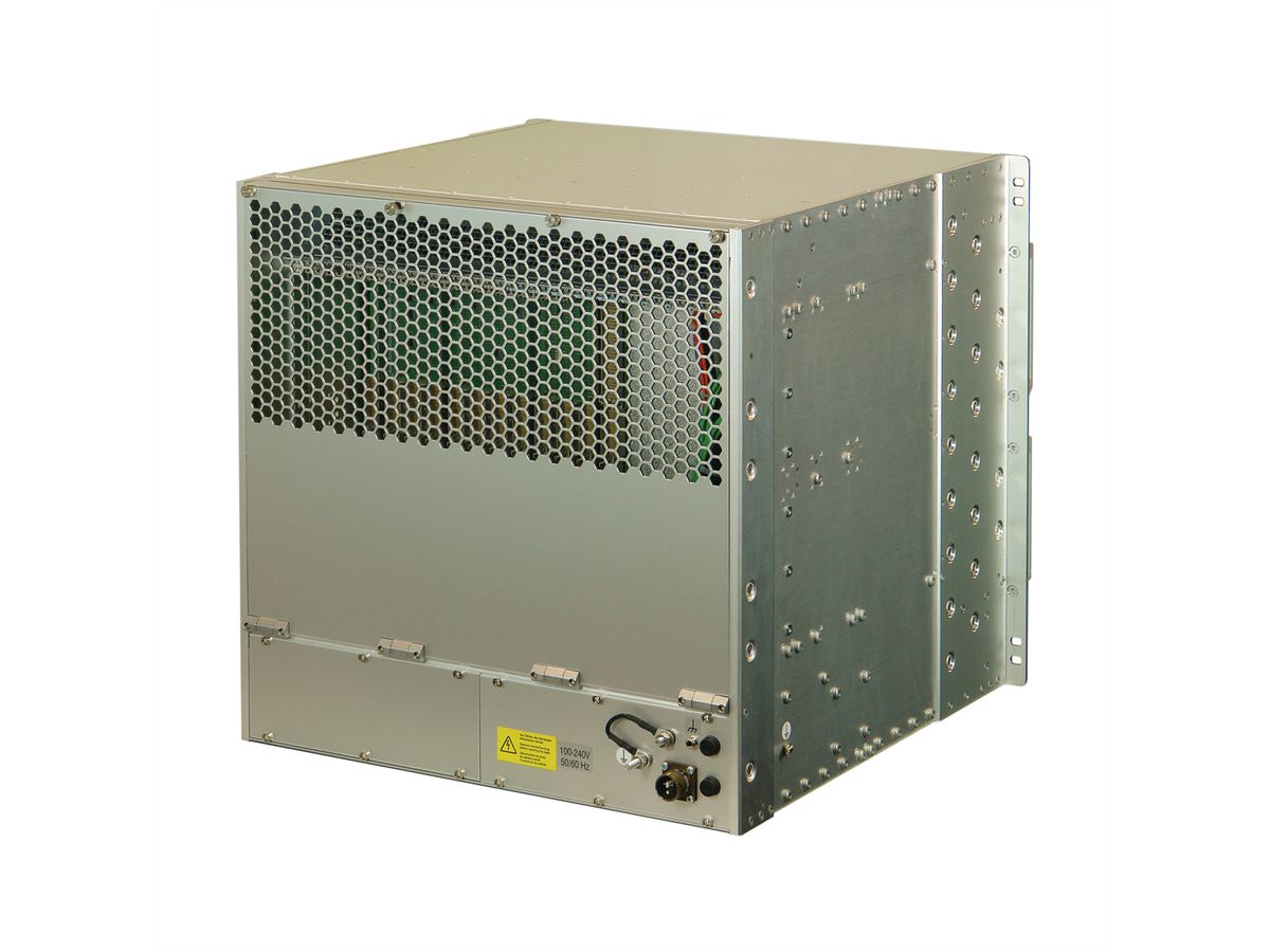 SCHROFF VME64x-systeem, robuust, 10 HE, 12 sleuven, aansluitbare voeding