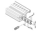 SCHROFF horizontale rails schroefdraad inzetstuk, M3
