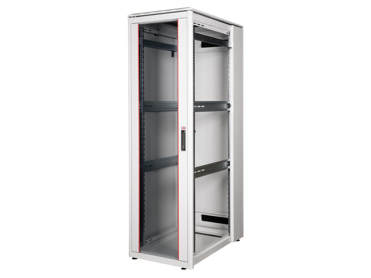 ROLINE 19-inch Network Cabinet Pro 42 U, 600x1000 WxD glass door grey