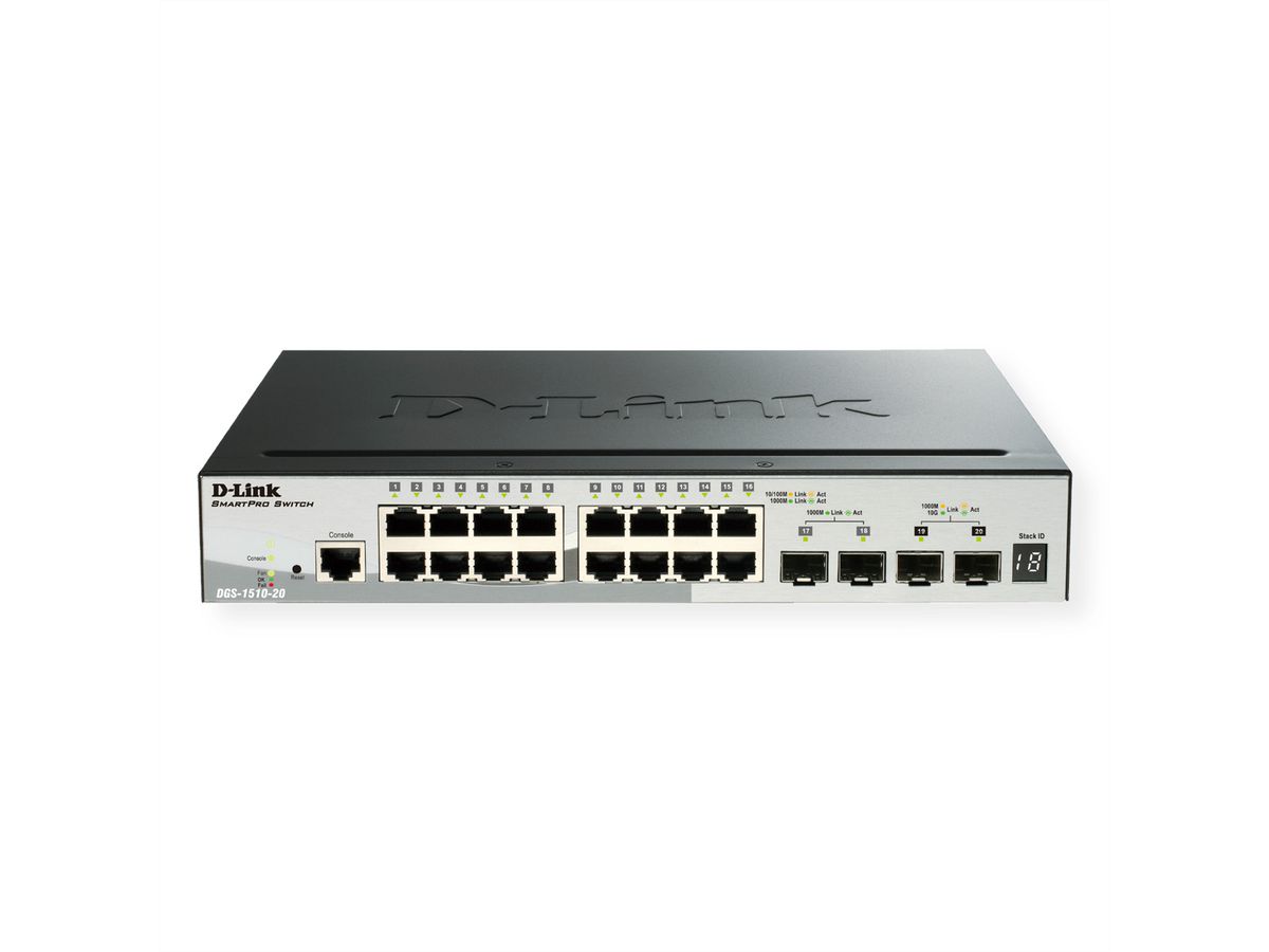 D-Link DGS-1510-20 Netwerk Switch