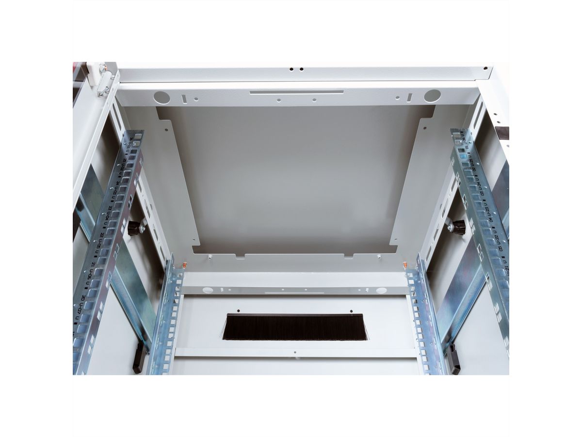 ROLINE 19-inch Network Cabinet Pro 26 U, 600x600 WxD glass door grey