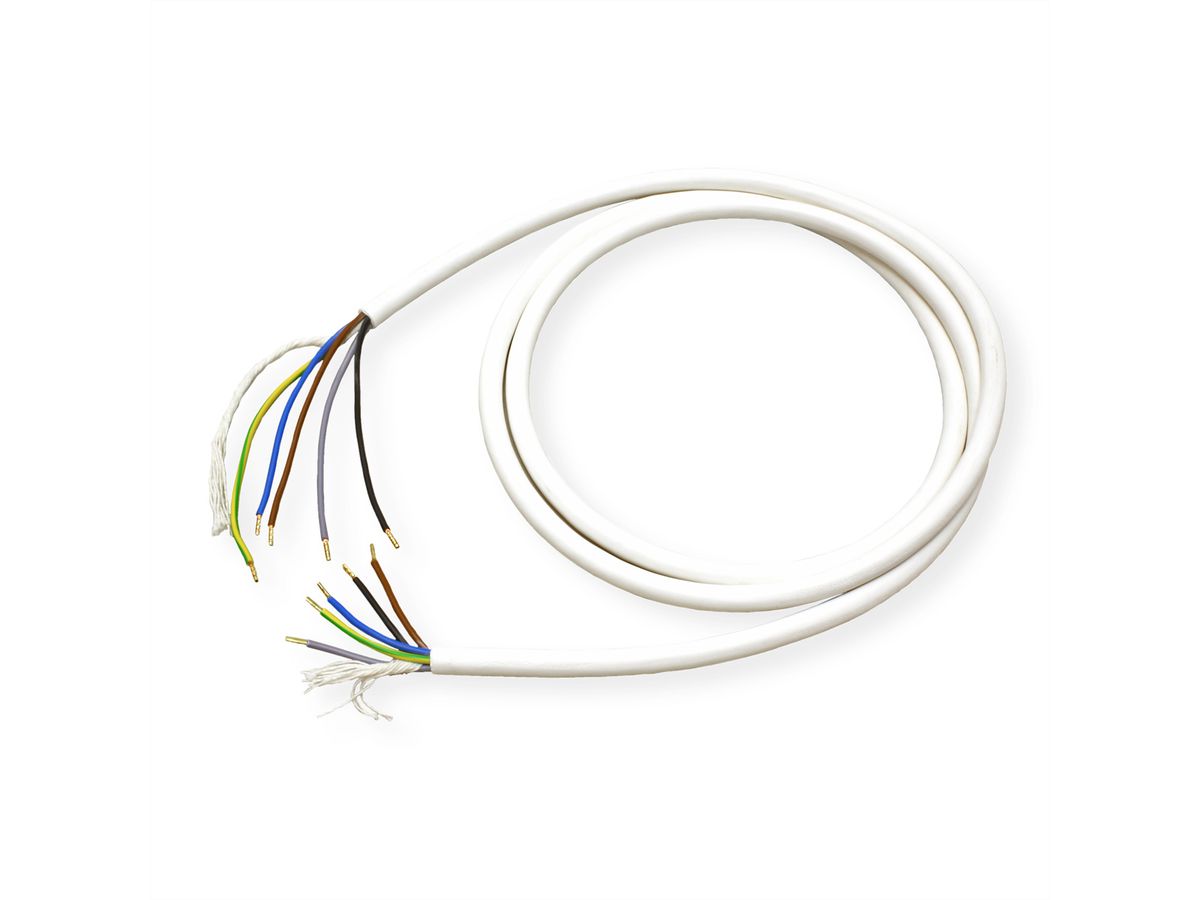 BACHMANN cooker cable 2.0 m white 5G1.50, AEH/AEH H05VV-F 5G1.50 Unpacked