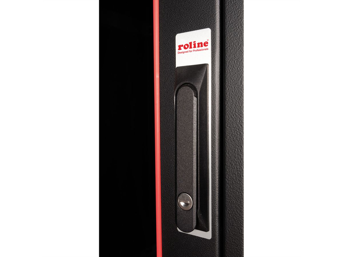 ROLINE 19-inch netwerkkast Pro 47 U, 600x600 BxD Glazen deur zwart
