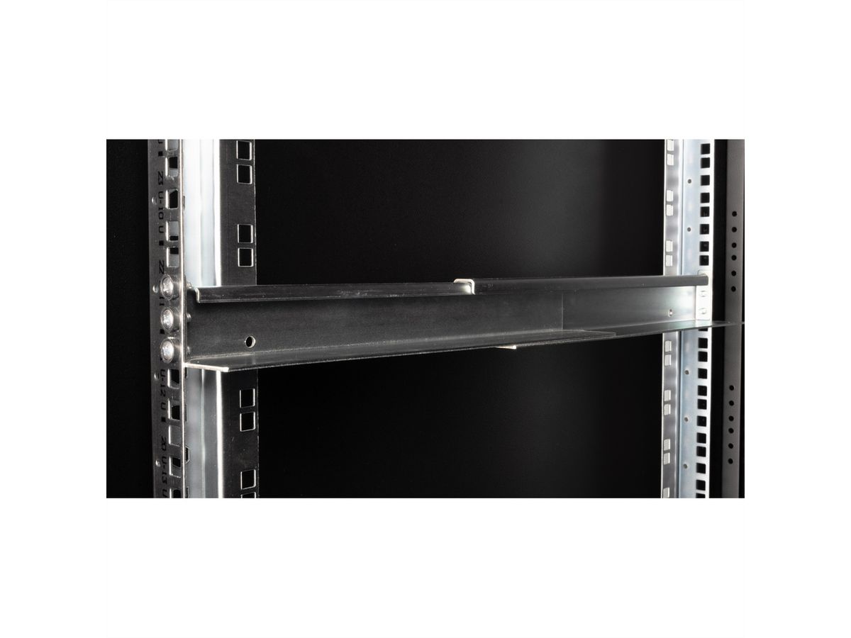 ROLINE slide rail set variable depth, 500 to 750mm incl mounting material