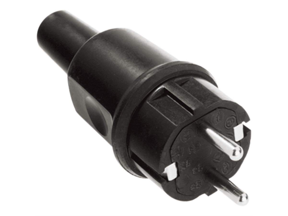BACHMANN solid rubber plug black type 442
