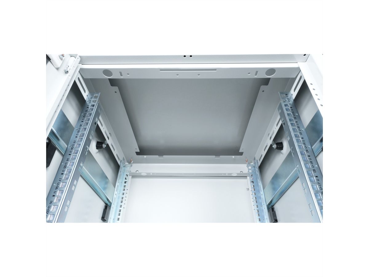 ROLINE 19-inch netwerkkast Pro 22 U, 600x600 BxD Glazen deur grijs