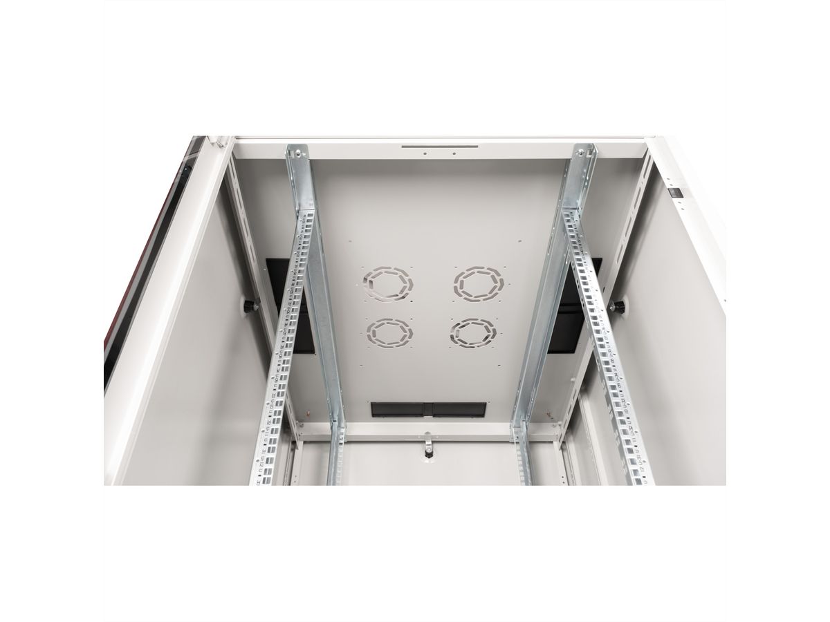 ROLINE 19-inch Network Cabinet Basic 42 U, 800x1000 WxD glass door grey