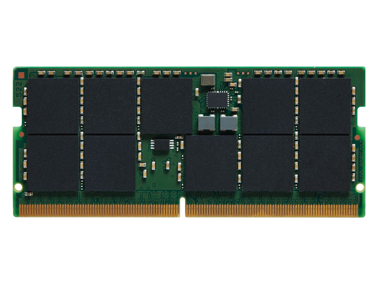 Kingston Technology 32GB, DDR5, 4800MT/s, ECC, Unbuffered, SODIMM, CL40, 2RX8, 1.1V, 262-pin, 16Gbit