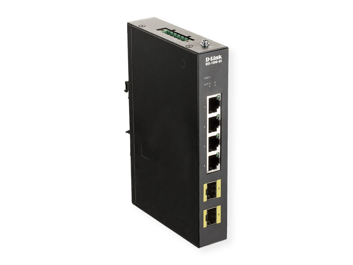 Switch Ethernet Gigabit Web Managed Industriel 4x RJ45 et 2x SFP
