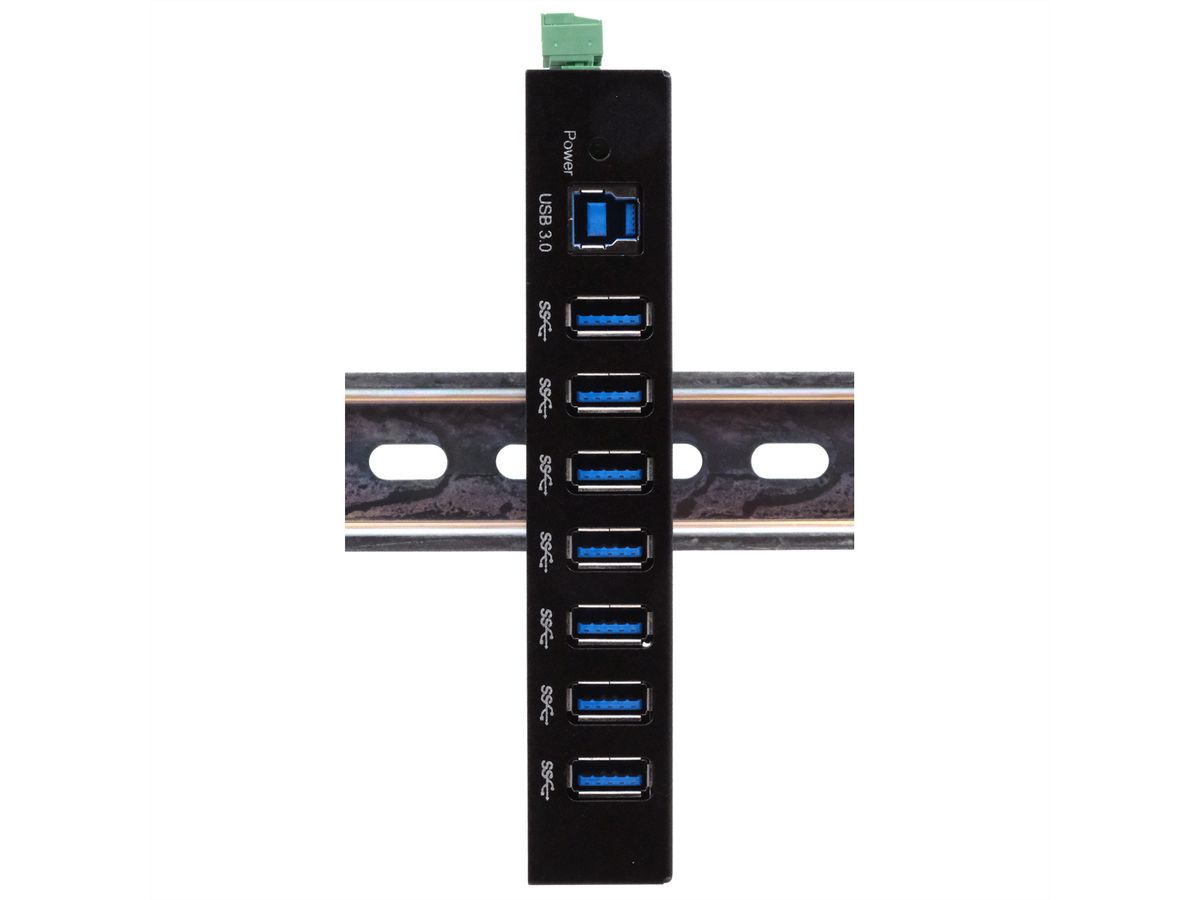 EXSYS EX-11237HMS 7 Port USB 3.2 Gen 1 HUB Din-Rail Kit VIA VL811+ Chipset