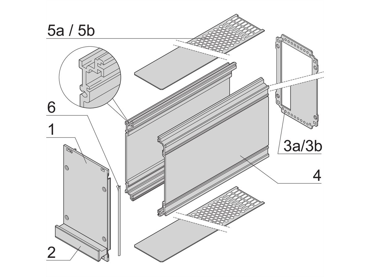SCHROFF Insteekmodule type frame PRO Kit, Afgeschermd, geperforeerd, 1 Connector, 3 HE, 8 HE, 167 mm