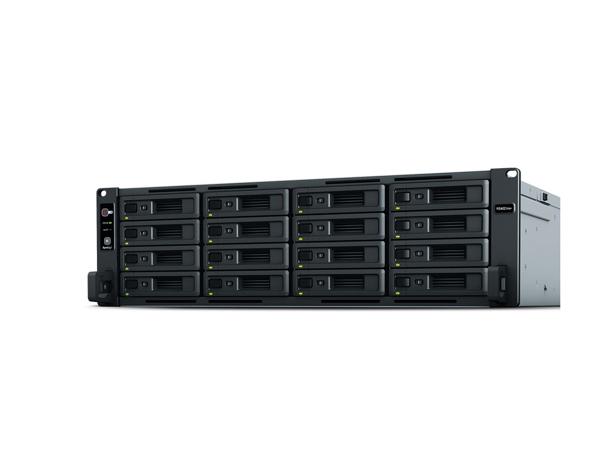 Synology RackStation RS4021XS+ data-opslag-server Opslagserver Rack (3U) Ethernet LAN Zwart D-1541