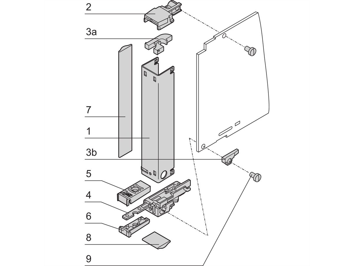 SCHROFF AMC-module met trekgreep, AMC.0 R2.0, dubbele middenmaat, aluminium