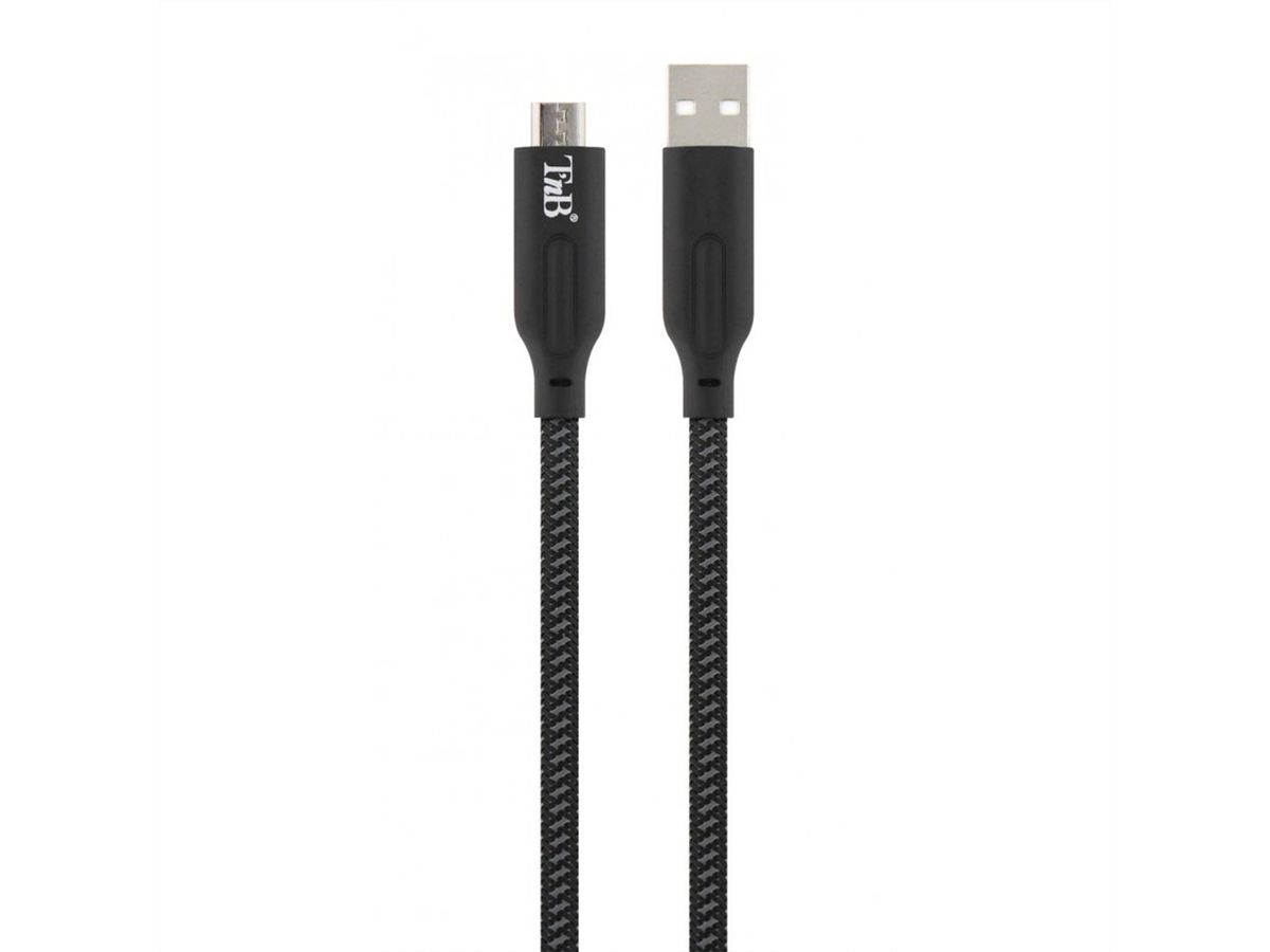 T'NB XW3M USB/Micro USB Kabel, schwarz/rot, 3 Meter