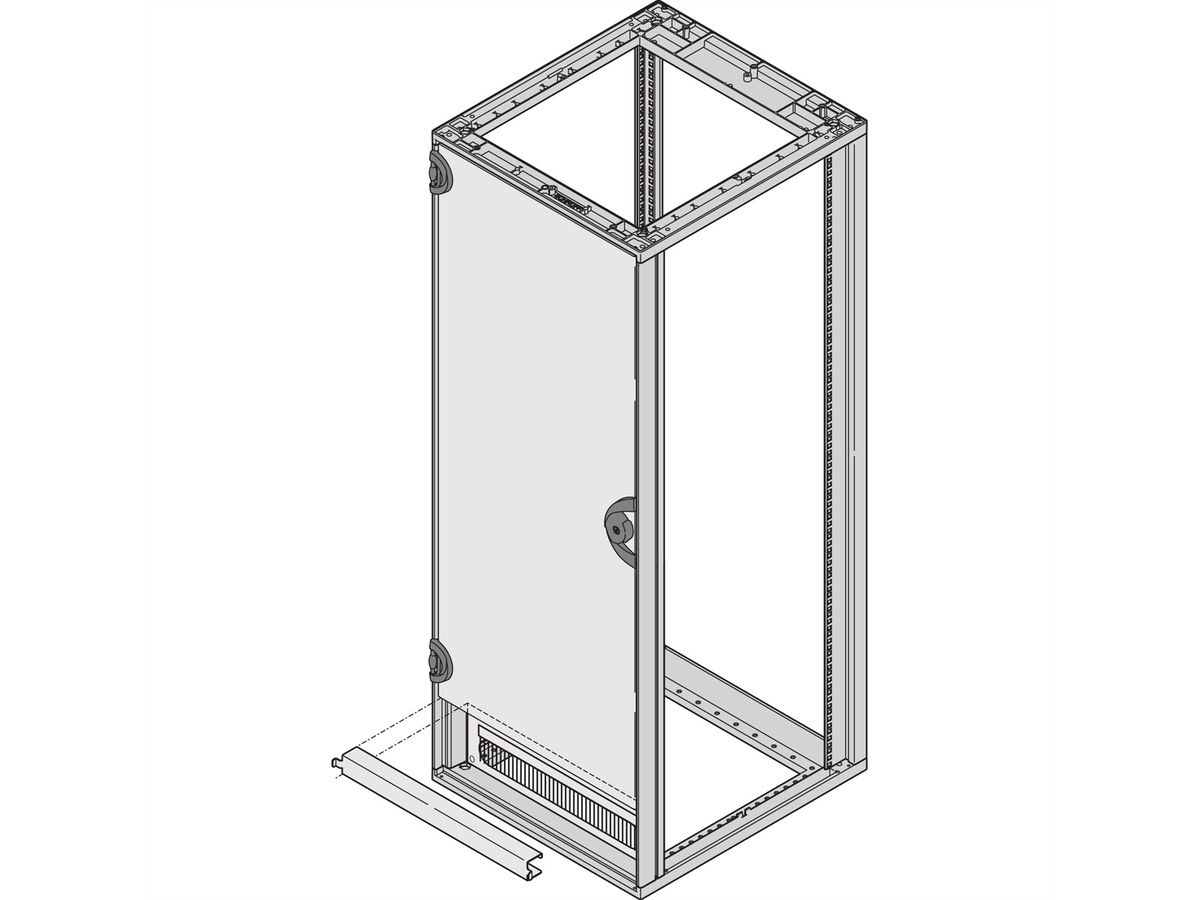 SCHROFF Novastar deurscharnierbeugel voor verkorte deur, voor zware universele voor- of achterdeur