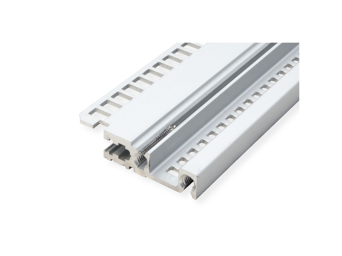 SCHROFF horizontale rail, voorzijde, type H-LD, zwaar, lange lip, voor IEEE toepassing, 63 PK