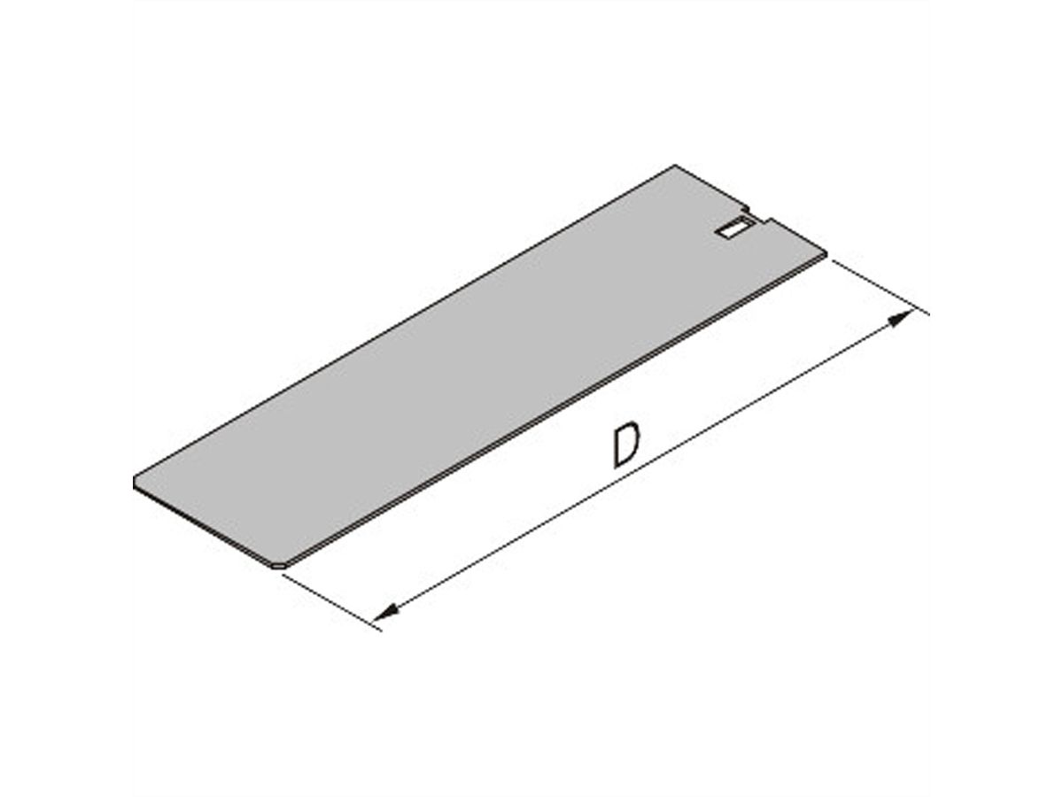 SCHROFF afdekplaat voor insteekmodule met frame, zonder perforatie, 42 pk, 167 mm