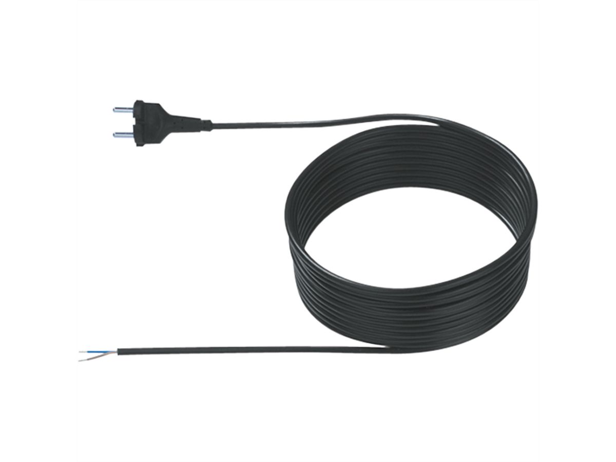 BACHMANN voedingskabel 2x0,75 10m, H05VV-F stofzuiger kabel cont.pc.