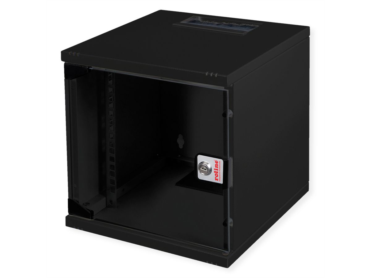 ROLINE 10-inch wall-mounted housing 6 U, 312x300 WxD kit black