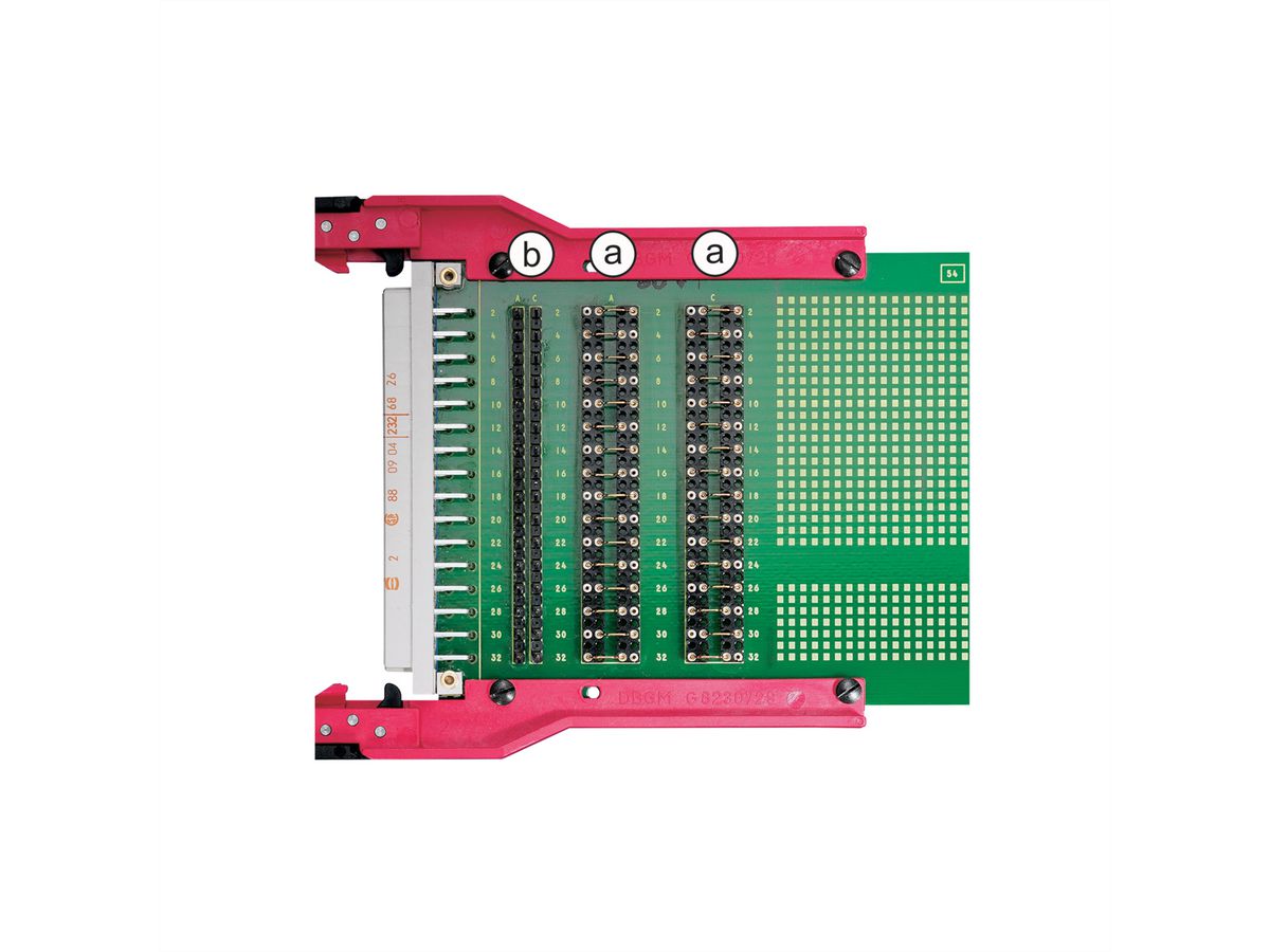 SCHROFF Test Adaptor for DIN Connector Type D, 3 U, 220 mm, U/I