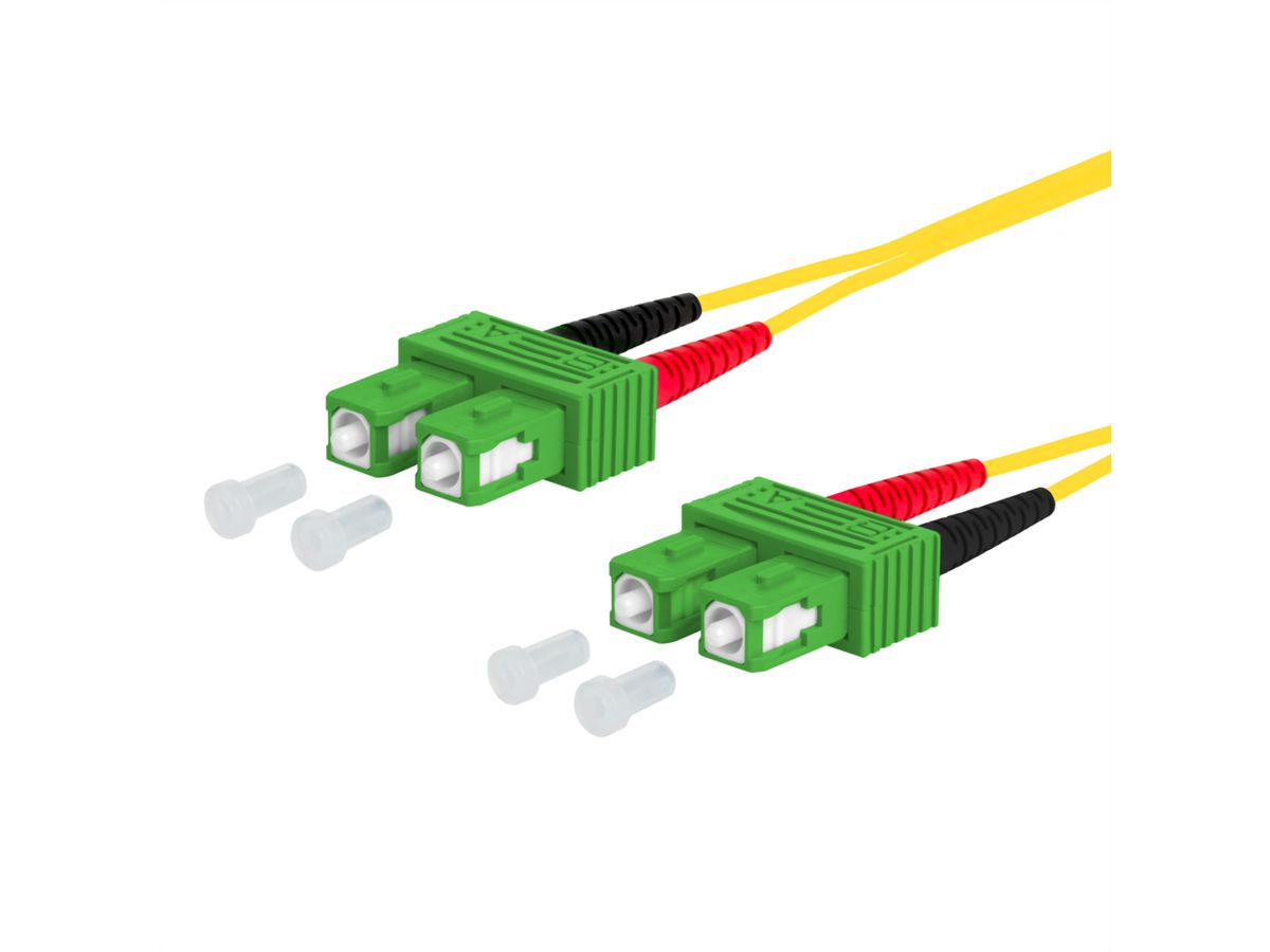 METZ CONNECT OpDAT patch cord, SC-D APC/SC-D APC OS2, 0.5 m