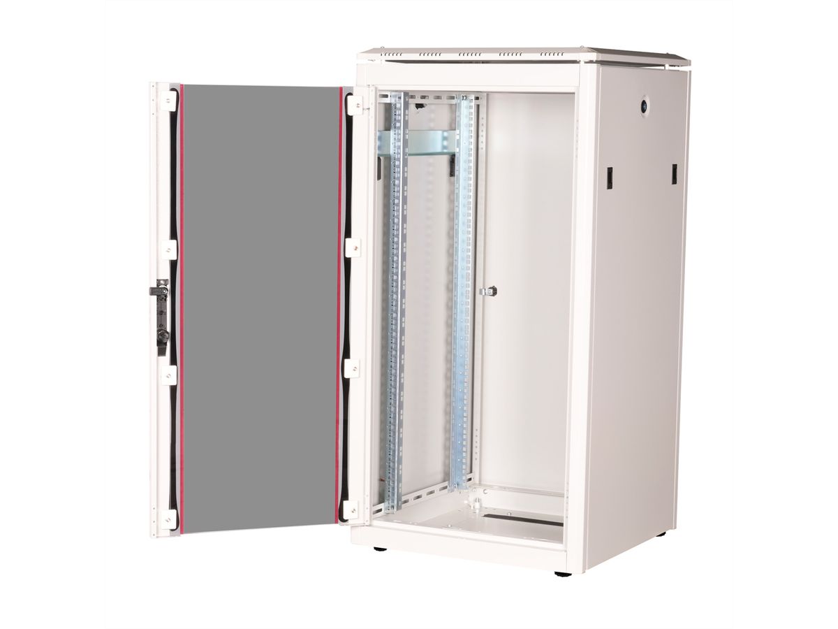 ROLINE 19-inch Network Cabinet Pro 22 U, 600x600 WxD glass door grey