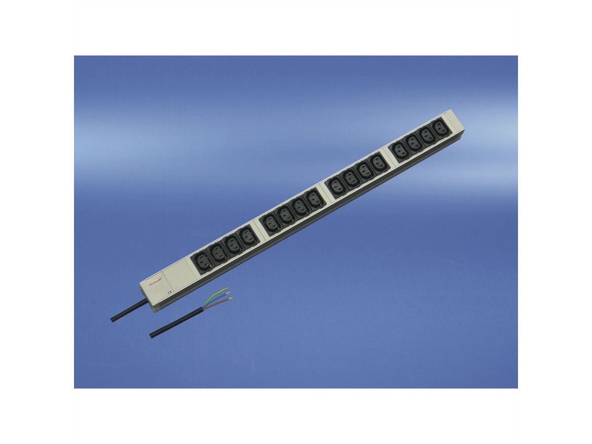 SCHROFF Socket Strip, IEC C13 With Open End Connection Cable, 16x IEC C13