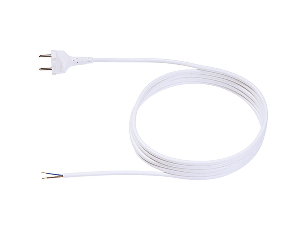 BACHMANN contour power supply cable 2x1.0 3m, H05VV-F white cont. pc./AEH