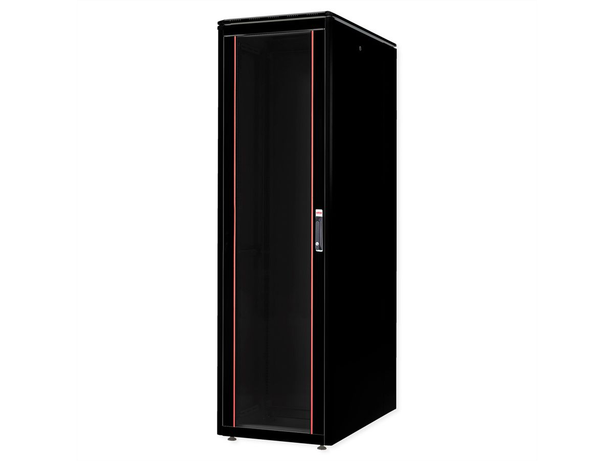 ROLINE 19-inch Network Cabinet Pro 47 U, 600x1000 WxD glass door black