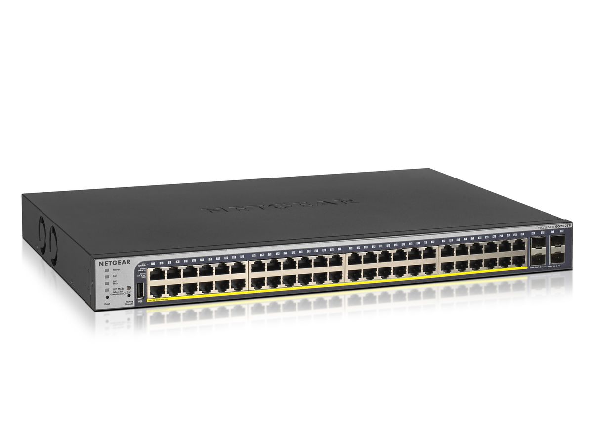NETGEAR GS752TP-300EUS network switch Managed L2/L3/L4 Gigabit Ethernet (10/100/1000) Power over Ethernet (PoE) 1U Black