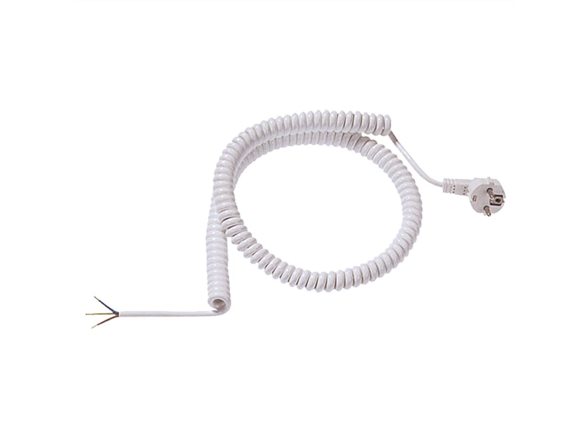 BACHMANN Spiraal kabel 3G1.5 0.5-2m, YMHY-J zwart aardecontact