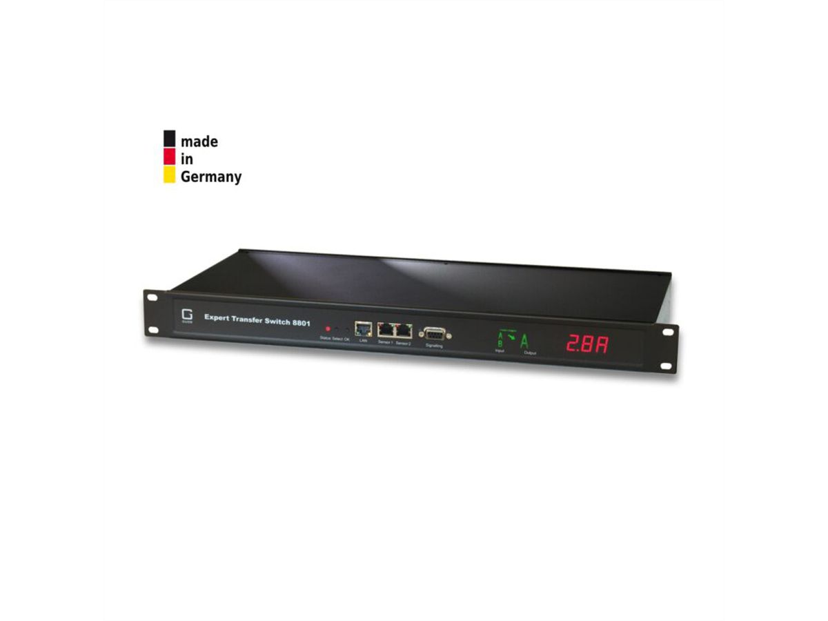 GUDE 8801-3 Expert Transfer Switch 16A 1x IEC C19, 6x IEC C13 (4xZekering)